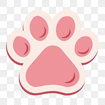 Dog Paw Cartoon, Cat Paw Art, Paw Cartoon, Paw Painting, Pink Paw Print, Paw Art, Paw Logo, Chat Kawaii, Easy Love Drawings