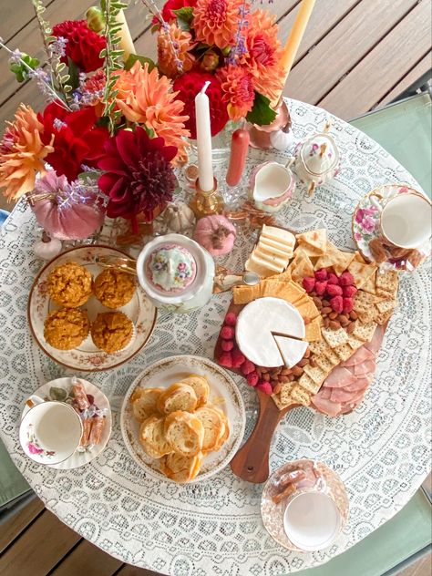 Autumnal Tea Party, Host Tea Party, Fall Garden Tea Party, Harvest Tea Party, October Tea Party, Fall Theme Tea Party, Engagement Party Tea Party, Autumn Tea Party Food, Fall Tea Party Ideas Decorations