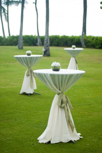 A simple yet elegant collection of cocktail tables with white floor length linen. Get a quote for the white linen here: http://oncall.events/collections/linen/products/white DId you know that we offer delivery 24/7? Contact us for your next event! #OnCallEventRentals Reception Cocktail Tables, Wedding Reception Cocktail Tables, Diy Cocktail Table, Wedding Cocktail Tables, Cocktail Table Decor, Cocktail Wedding Reception, Weddings Idea, Top Cocktails, Key West Wedding