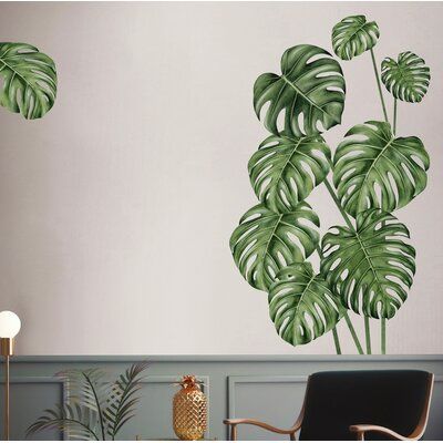 Nature Forms, Cut Out Flowers, Peel N Stick Wallpaper, Textures Murales, Watercolor Leaf, Wall Stickers Living Room, Leaf Wall, Bedroom Style, Watercolor Walls