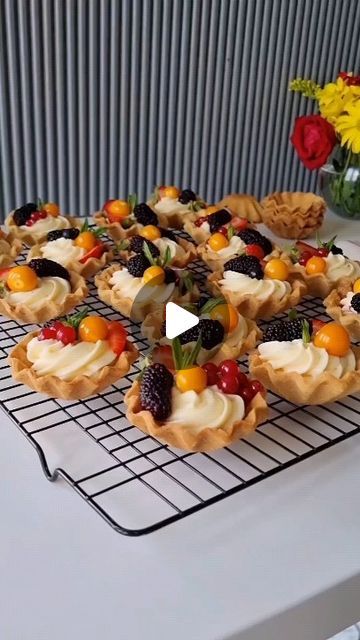 Room Temperature Butter, Mini Fruit Tarts, Mini Pastries, Tart Shells, Mini Tart, Italian Cookies, Pastry Cream, Fruit Tart, Egg Yolk