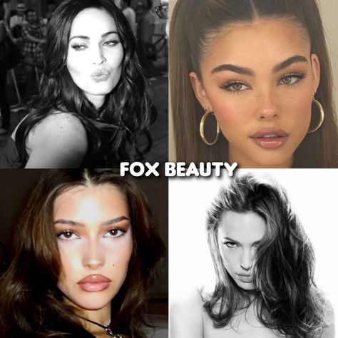 Doe Eyes Celebrities, What Is My Animal Face Type, Sharp Nose Aesthetic, Beauty Types Faces, Fox Pretty Face Aesthetic, Fox Beauty Face, Fox Pretty Face, Fox Pretty Makeup, Cat Face Type