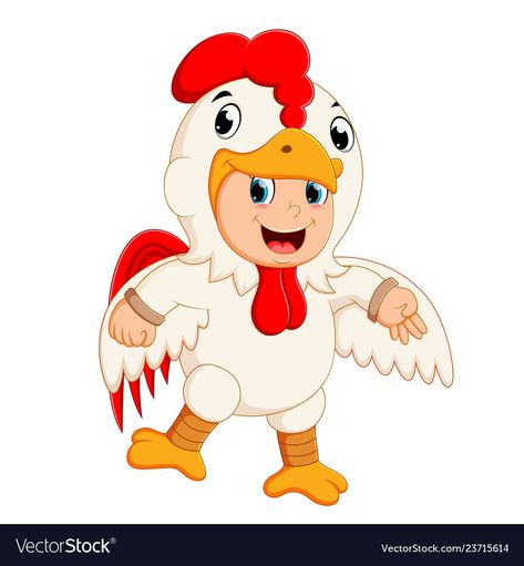 A boy wearing rooster costumes Royalty Free Vector Image Rooster Costume, Tree Outline, Chicken Costumes, Carson Dellosa, Heart Balloons, Boy Costumes, Christmas Activities, Aladdin, A Boy