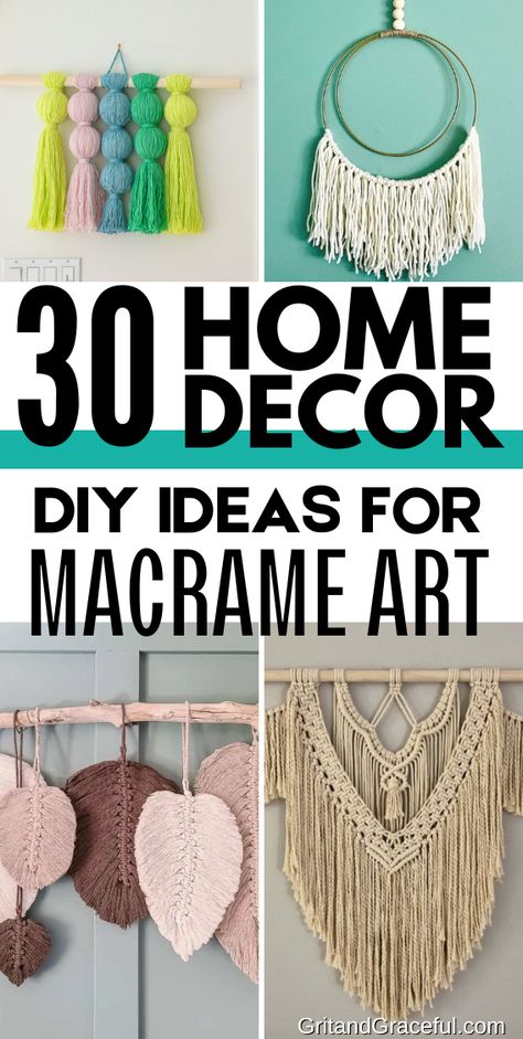 Spruce up your space with awesome tutorials on how to create stunning DIY wall macrame hangings. Take a peek at these amazing macrame designs and other wall yarn art ideas to jazz up your place. Plus, find answers to the most common questions about macramé crafts. Get ready to get knotty! Diy Wall Macrame, Wall Yarn Art, Hanging Wall Art Diy, Wall Macrame Hanging, Diy Wall Hanging Yarn, Yarn Art Projects, Macrame Designs, Wall Macrame, Macrame Yarn