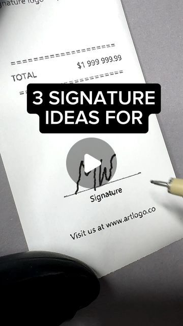 Artlogo.co | Signature Logo on Instagram: "Here are some signature ideas for names with the initials "MW" 😍😍  Artlogo provides professional signature logos carefully handcrafted by highly experienced calligraphers and inspired by you, your career, and your business.  So whatever your career or purpose is, we guarantee to create a unique and matching Artlogo signature for you.  #signature #autograph #calligraphy #signatureidea #signaturelogo #signaturedesign #MW #MarkWahlberg #MaxWeber #MarkWoodforde #MarkWarner #MarkWebber #MarkWaid #MegWhitman #MaliVaiWashington #MurrayWalker #MichelleWie #MarthaWainwright #martin #nameart #handwriting #handwritten #letterart #lettering #calligraphyart #signart #digitalart #art #artlogo" Logos, Unique Signature Ideas, Signature Ideas For Letter A, M Signature Ideas, Signatures Ideas Handwriting, Signature Logo Ideas, Professional Signature, Signature Logos, Mark Webber