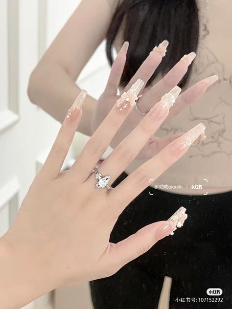 Asian Nails, Korean Nails, Blush Nails, Really Cute Nails, Pretty Gel Nails, Soft Nails, Jelly Nails, Kawaii Nails, Girls Nails