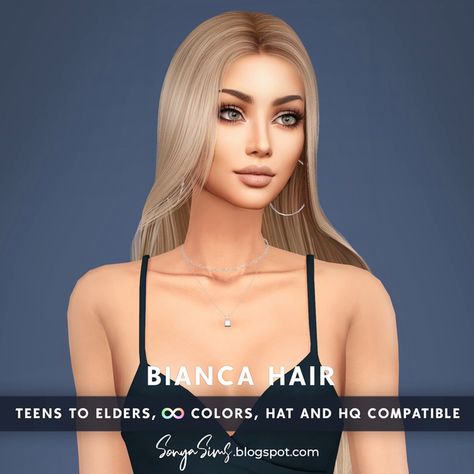 Bianca Hair NOW PUBLIC | Patreon Sims 4 Sonya Hair, Sonya Sims Hair, Sims 4 Cc Long Straight Hair, Sims 4 Long Straight Hair, Sims 4 Hair Long, Sims 4 Cc Straight Hair, Sims 4 Straight Hair Cc, Sims 4 Long Hair, Sims Download