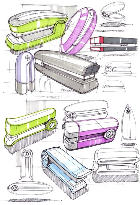 Stapler Design, Logos Retro, Structural Drawing, Industrial Design Sketch, Sketch A Day, Sketches Tutorial, Graphic Designer Portfolio, Elsword, Retro Logos