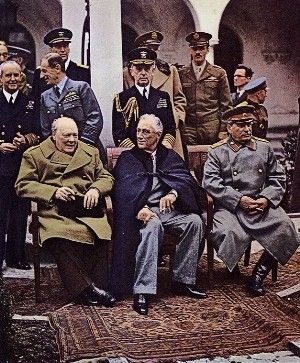 Yalta summit 1945 Normandy Ww2, M10 Tank Destroyer, The Big Three, Joseph Stalin, Franklin D Roosevelt, Ww2 Photos, Wwii Photos, Big Three, Today In History