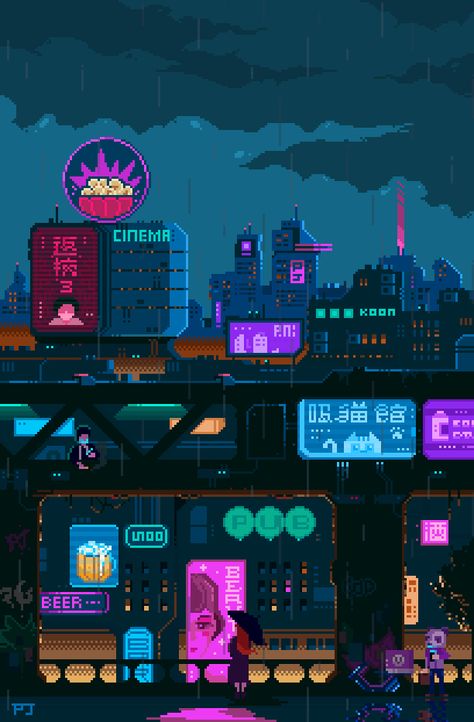 Modern Art Background, 8 Bit Animation Shiloh Wallpaper, Night City Pixel Art, 32bit Pixel Art, Pixel Game Background, Pixel Jeff, Cyberpunk Icons, Pixel Art Building, Cyberpunk Pixel Art