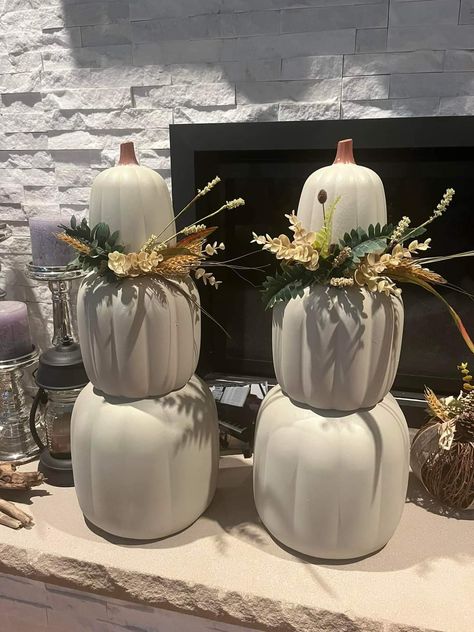 Conference Decorations, Pumpkin Christmas, Pumpkin Ideas, Pumpkin Theme, Happy Fall Y'all, Fall Ideas, White Pumpkins, Fall Decorations, Dollar Tree Crafts