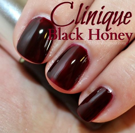 Clinique Black Honey Nail Polish Swatches Clinique Black Honey Nail Polish, Clinique Black Honey, Nail Polish Swatches, Black Honey, Wallpaper Phone, Blue Wallpaper, Nails Inspo, Shadow Palette, Black Nails