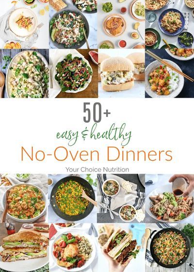 Don't want to heat up the kitchen to make dinner? Try one of the easy and healthy no-oven dinners to keep your kitchen cool and your family fed. | via www.yourchoicenutrition.com Dinner Ideas One Pot, Oven Dinners, Vegetarian Dinner Ideas, Vegan Tikka Masala, Oven Chicken Recipes, Artichoke Recipes, Oven Chicken, Vegetarian Dinners, Healthy Family