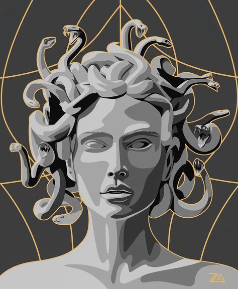 Greek Statue Illustration, Medusa Painting, Pop Art Painting, Diy Canvas Art Painting, Art Inspiration Painting, Painting Art Projects, Cool Art Drawings, Pics Art, Diy Canvas Art