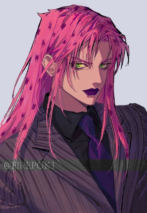 Jojo Diovalo Jojo, Diavolo Jjba Fanart, Diavolo Fanart, Diavolo Cosplay, Doppio Fanart, Diavolo Jojo, Jojo Fashion, Canon Ship, Sitting In A Tree