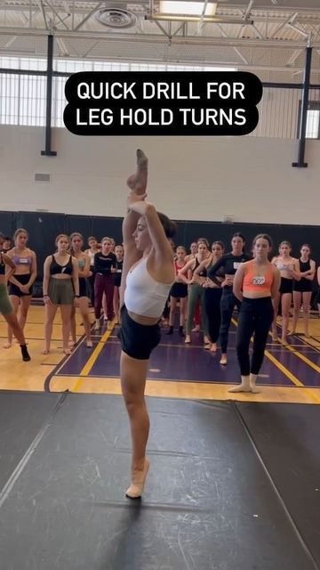 Radar Technique on Instagram: "Rockstar @izzy.bitsikas showing us a quick drill for leg hold turns during our 2022 Canadian tour @elitedancechallenge ❤️ 👉 https://radartechnique.com/product/advanced-turns-part-2/ #radartechnique #dancetechnique #leghold #techniquematters" Leg Hold Turn Tips, Leg Hold Turn, Turns Dance, Dance Technique, Dance Tips, Dance Practice, Flexibility Workout, Dance Workout, Hold On