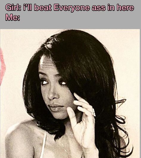 Who ass you go beat ?? #aaliyah 😂 Aaliyah Icons, Aaliyah Face, Aaliyah Dana Haughton, Aaliyah, Not Mine, Black And White, Tumblr, Hair, On Instagram