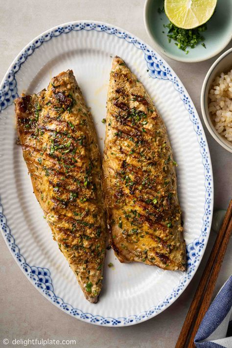 Dory Fish Recipe, Mackerel Fillet Recipes, King Fish Recipe, Basa Fillet Recipes, Easy Baked Shrimp, Filet Recipes, Grilled Mackerel, Grilled Fish Recipes, Shrimp Toast