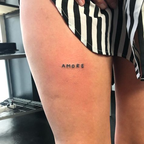 Stick and Poke Tattoos. on Instagram: “Tattooed a VERY IMPORTANT WORD on the LEG OF A BABE. Thank you so much @assistant_m Lovely to meet you. 🌿🍉🥊🍁🔮🦄🍕🚇👽👌🏿🌤💯🌏💘💖🙏🏽😘😢🌴🖤🌇😊☕️#amore” Word Stick And Poke Tattoo, Stick Amd Poke Idea, Stuck N Poke Tattoo Ideas, Detailed Stick And Poke Tattoo, Stick And Poke Tattoo Artist, Stick Tattoo, Stick Poke Tattoo, Stick N Poke, Party Tattoos