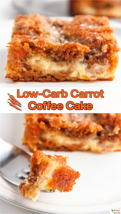 Low Carb Carrot Coffee Cake - Beauty and the Foodie