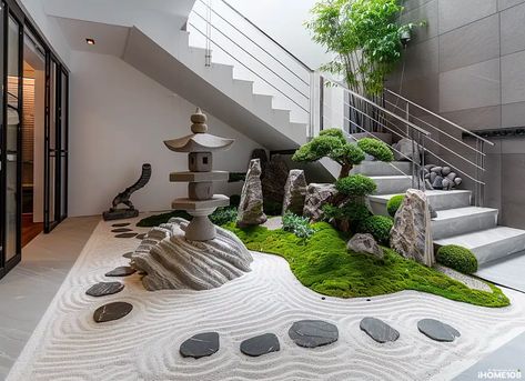 25 Japanese Garden Design Ideas Check more at https://zugnews.com/25-japanese-garden-design-ideas/ Staircase Landscape, Zen Landscaping, Japanese Stone Garden, Japanese House Garden, Japanese Gardens Design Ideas, Indoor Garden Rooms, Zen Garden Ideas, Japanese Garden Ideas, Japanese Garden Landscape