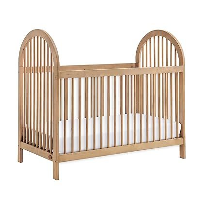 Amazon.com: Oxford Baby Everlee Modern High Arch 3-in-1 Convertible Island Baby Crib with Round Spindles, Honey Wood : Baby Infant Furniture, Wood Crib, Wooden Cribs, Toddler Beds, Adjustable Mattress, Toddler Furniture, Baby Nursery Furniture, Convertible Crib, Baby Protection