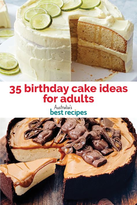 Adults love homemade birthday cakes too! From a fun gin and tonic cake to a simple and easy never-fail chocolate number, you’ll find loads of cool ideas for a unique birthday cake right here. Birthday Cake Ideas For Adults Women Simple, Birthday Cake Inspiration Simple, Simple Birthday Cake Recipe, Adult Woman Birthday Cake, Birthday Desserts For Adults, Fun Birthday Cakes For Women, Birthday Cakes For Women Unique, Moist Birthday Cake, 35 Birthday Cake