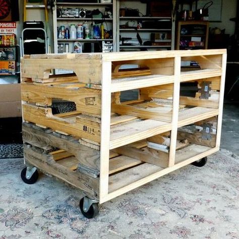 Pallet Stand, Making Shelves, Pallet Craft, Pallet Tv, Pallet Bookshelf, Tool Drawers, Diy Regal, Diy Rangement, Pallet Projects Furniture