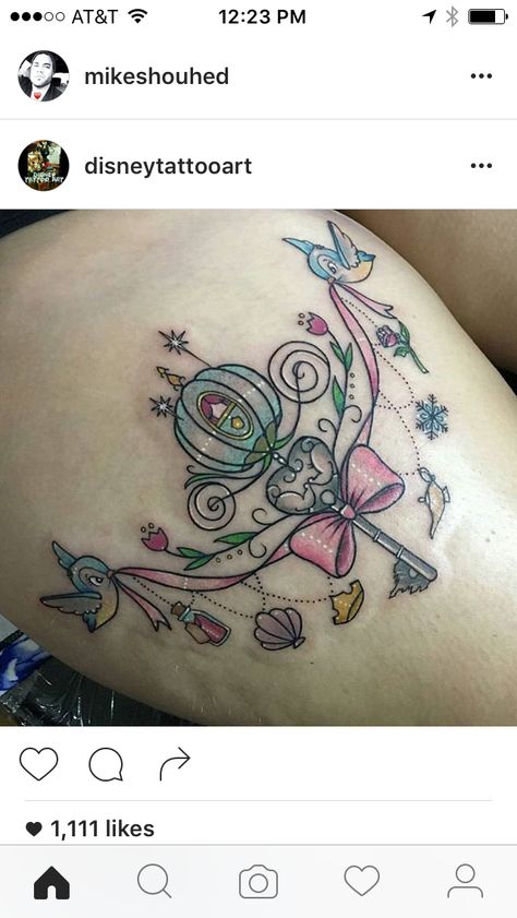 Cinderella Tattoos, Castle Tattoos, Cosmic Tattoos, Cinderella Tattoo, Jasmine Tattoo, Disney Inspired Tattoos, Tattoo Disney, Castle Tattoo, Disney Princess Tattoo