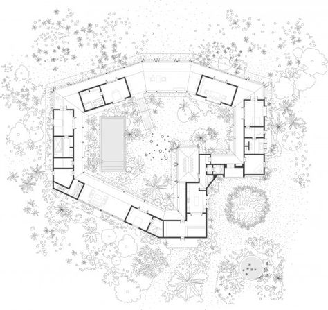 Tara House / Studio Mumbai | ArchDaily Ground Plan, Texture Photoshop, Studio Mumbai, Architecture Graphics, Site Plans, House Studio, Plan Drawing, Indian Architecture, Diagram Architecture