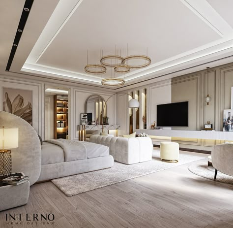 Big Luxurious Bedrooms, Luxurious Master Bedrooms Mansions, Pretty Modern Bedroom, Behance Bedroom Luxury, Big Bedroom Aesthetic Luxury, Luxury Interior Design Living Room Modern Master Bedrooms, Bedroom Big Luxury, Master Bedrooms Luxe, Luxury Guest Bedroom Ideas