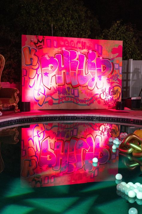 It's All Good Baby Baby - A 90's Themed Pool Party — Los Angeles Event Production Company | Wife of the Party 90s Event, Themed Pool Party, Encino California, Sweet Birthday Messages, Golden Barbie, Wife Of The Party, Barbie 90s, Ebony Color, 90s Theme