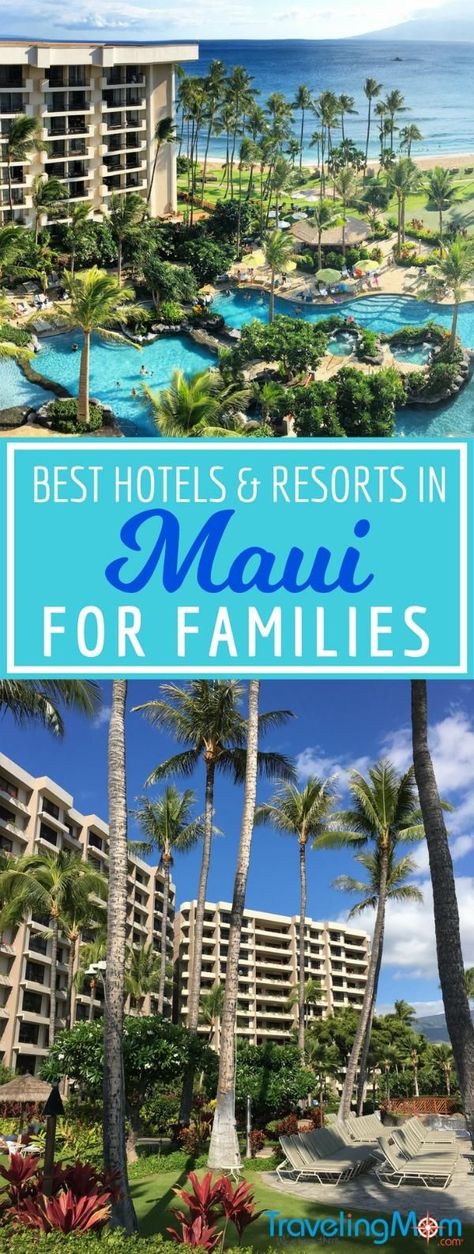 Traveling to Maui, Hawaii with kids? The top family-friendly hotels and resorts on Ka'anapali Beach to help you plan your next tropical vacation. #maui #hawaii Maui Hawaii With Kids, Best Maui Resorts, Hawaii With Kids, Hawaii Family Vacation, Maui Hotels, Luxury Family Travel, Maui Resorts, Hawaii Resorts, Kaanapali Beach