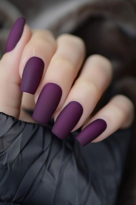 #BEAUTY, #RELATIONSHIPS #Fashion #Animals #Outfits #Winter Outfits #Animals Matt Plum Nails, Dark Plum Nails Matte, Matte Dark Nails, Plum Matte Nails, Dark Purple Matte Nails, Matte Plum Nails, Purple Matte Nails Design, Winter Dark Nails, Deep Plum Nails