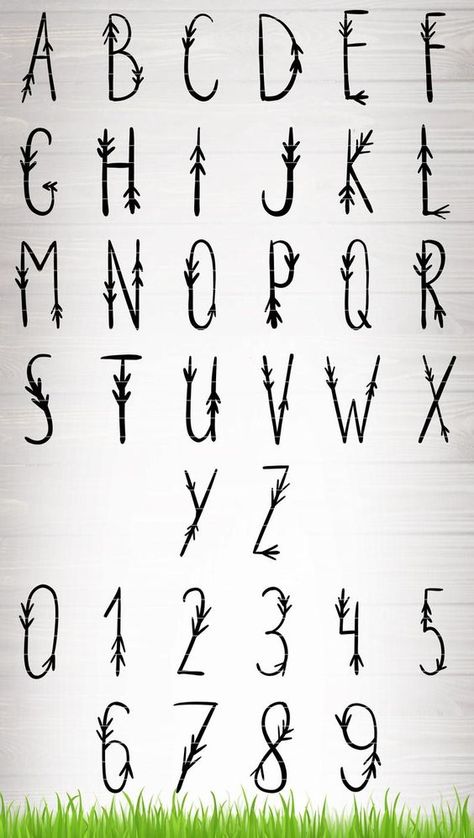 Bullet Journal Fonts, Arrow Font, Bujo Pages, Letras Cool, Hand Lettering Alphabet Fonts, Alfabet Font, Lettering Styles Alphabet, Otf Font, Bullet Journal Font