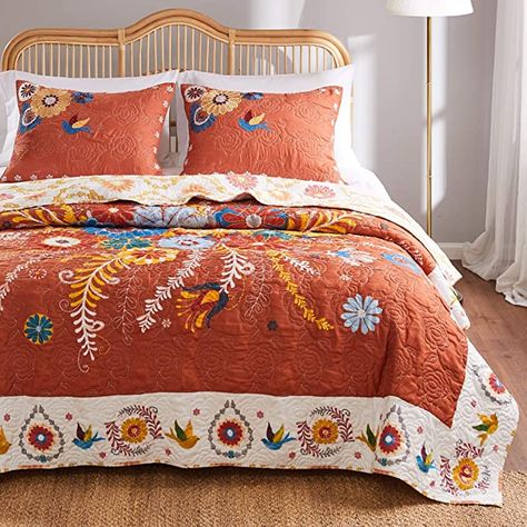 Folk Art Quilt, King Quilt Sets, Art Quilt, Bedding Stores, Quilt Set, Queen Quilt, Dream House Decor, Quilt Sets, My New Room