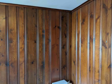 drywall - How to hang stuff on wood paneling - Home Improvement Stack Exchange Updating Wood Paneling, Dark Wood Paneling, Replacing Wood Paneling, Updating 70s House Wood Paneling, 80s Wood Paneling, Replacing Wood Paneling With Dry Wall, Painting 70's Wood Paneling, Mid Century Wood Paneling, 1970 Wood Paneling