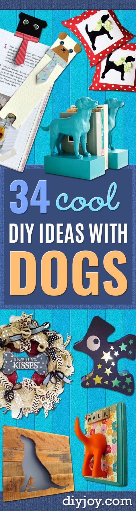 DIY Ideas With Dogs - Cute and Easy DIY Projects for Dog Lovers - Wall and Home Decor Projects, Things To Make and Sell on Etsy - Quick Gifts to Make for Friends Who Have Puppies and Doggies - Homemade No Sew Projects- Fun Jewelry, Cool Clothes and Accessories http://diyjoy.com/diy-ideas-dogs Dogs Diy Projects, Ideas For Dogs, Diy Home Accessories, Sewing To Sell, Trendy Sewing, Dog Crafts, Crafts To Make And Sell, Animal Projects, Home Decor Projects