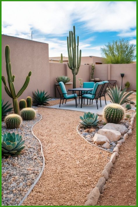 desert landscaping ideas Desert Oasis Backyard Landscaping Ideas, Arizona Backyard Ideas On A Budget, Desert Backyard Ideas Arizona, Desert Oasis Backyard, Simple Desert Landscape, Arizona Backyard Ideas, Desert Landscaping Backyard, Arizona Landscaping, Desert Landscape Design