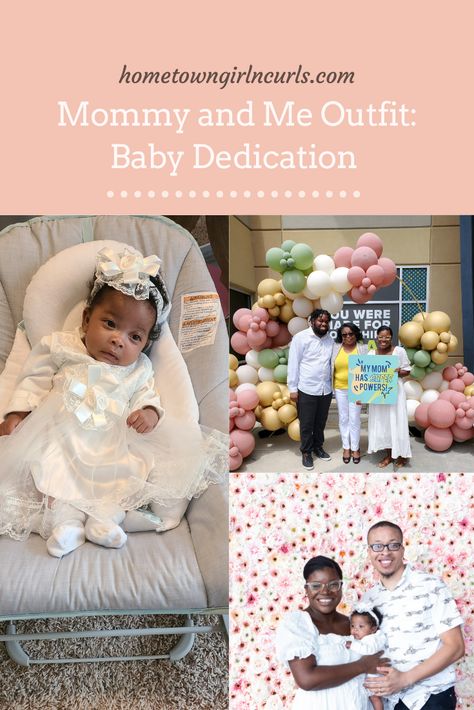 I share the details of our first mommy and me outfits at Arielle's baby dedication. Baby Dedication Outfit, Baby Dedication, Dark Complexion, Mommy And Me Outfits, Natural Hair Tips, Family Affair, God Parents, Mommy And Me, Word Of God