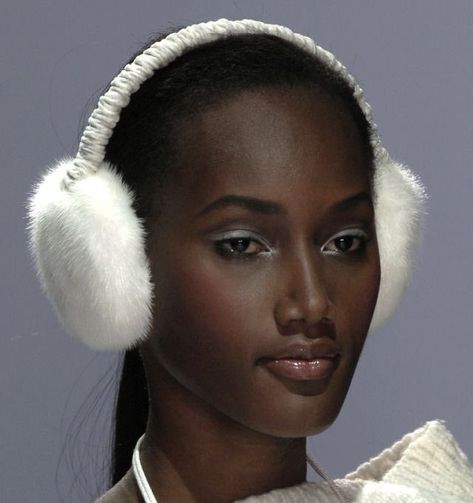 Ear Muffs, A Woman, Makeup, White, Make Up