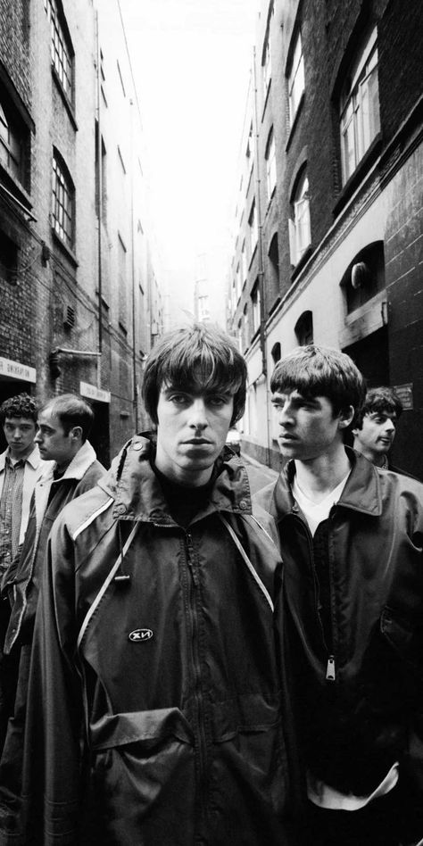 Oasis, Walking, Band, Black And White, Music, White, Black