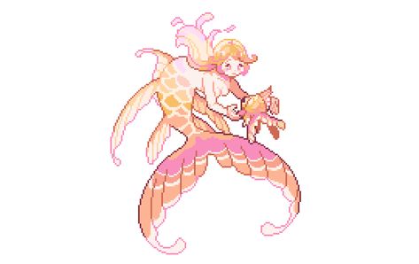 Pixel Mermaid, Nft Ideas, Mermaid Cross Stitch, Pixel Art Landscape, Pixel Characters, Digital Art Inspiration, Pixel Animation, Mermaid Drawings, Pixel Art Characters