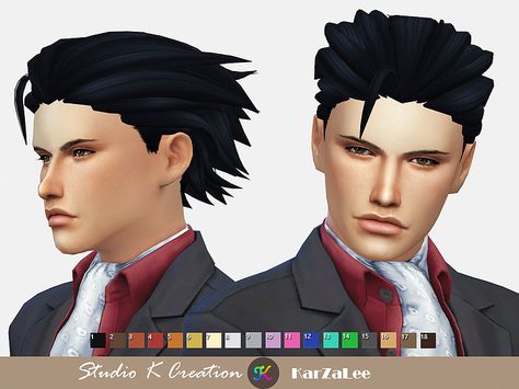 Phoenix Hair, Jean Jacket Hoodie, Sims 4 Studio, Phoenix Wright, The Sims 4 Download, Sims Hair, Ace Attorney, Hairstyle Gallery, Sims 4 Cc Finds