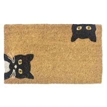 Peeping Cats Doormat Peeking Cat, Gifts For Animal Lovers, Hand Stencil, Spooky Gifts, Entryway Mats, Coir Mat, Cat Things, Gifts For Cat Lovers, Front Door Mats