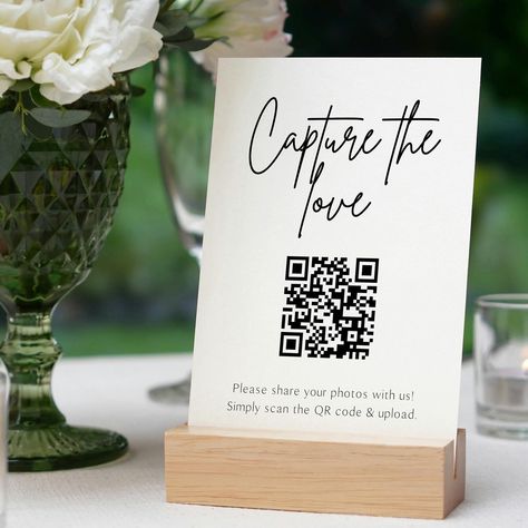 One of our favourite new products, available on the website - QR Code Image Sharing Signs The perfect way to have your guests effortlessly share their captured memories with you 📷🩷💍 #weddingphotos #weddingdecorideas #weddingsigns #weddingstationeryuk #bridetobe2024 #bridetobe2025 Wedding Ideas 2025, Personal Touches For Wedding, Wedding Vision Board Ideas, Wedding Small Details, Qr Code Design Ideas, Outside Wedding Reception, Wedding Registration Table, Wedding Signage Ideas, Guest List Wedding