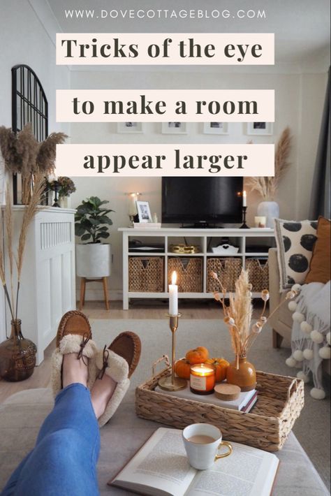 Living Room Decor Simple Small Spaces, Big Tv In Small Living Room, Couch At Front Door, Making Living Room Look Bigger, How To Make A Space Feel Bigger, Small Window Ideas Decor, No Entry Living Room, How To Make The Most Out Of A Small Room, Making A Small House Feel Bigger