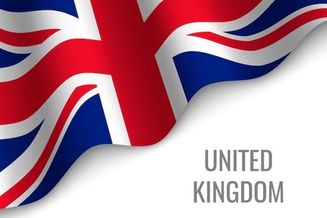 Waving flag of united kingdom | Premium Vector #Freepik #vector #english-flag #britain-flag #great-britain #british-flag Flag Of United Kingdom, United Kingdom Flag, Hms Victory, Swag Quotes, Waving Flag, Uk Flag, British Flag, Flag Background, White And Red