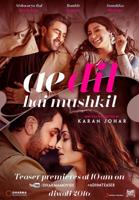 Ae Dil Hai Mushkil, Tam Film, Full Mon, Imdb Movies, Karan Johar, Movies 2016, Anushka Sharma, Ranbir Kapoor, Shah Rukh Khan