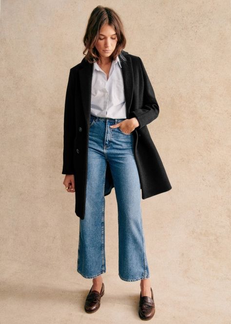 Style Parisienne, Look Jean, Paris Mode, Mode Inspo, Black Blazer, Cropped Denim, Mode Style, Work Fashion, Mode Outfits